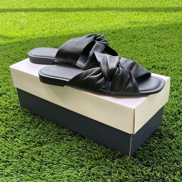 Caslon Canari Lea Flat Black Slide Sandal Size 7 - Picture 1 of 4